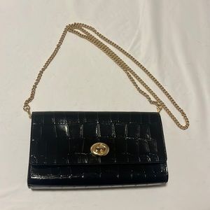 Coach Black Crossbody Bag with Gold Chain